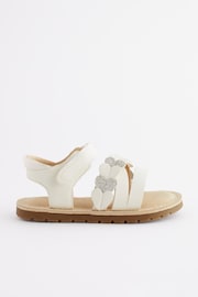 White Wide Fit (G) Heart Sandals - Image 2 of 6