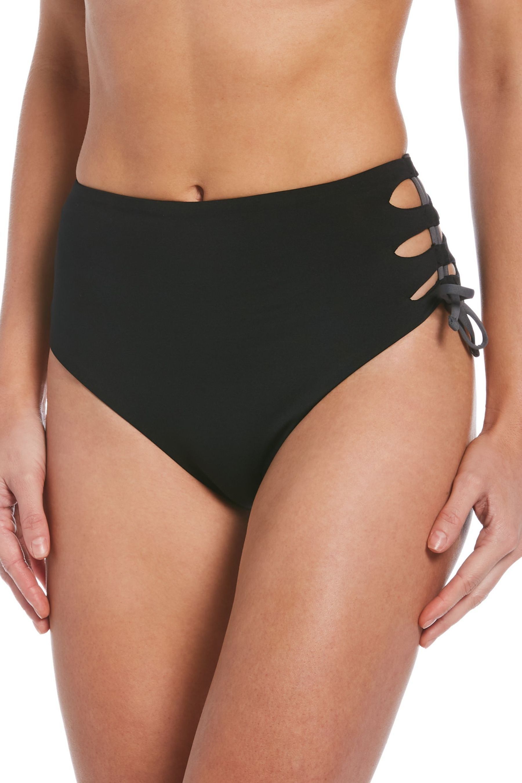 Black high waisted cheeky bottoms online