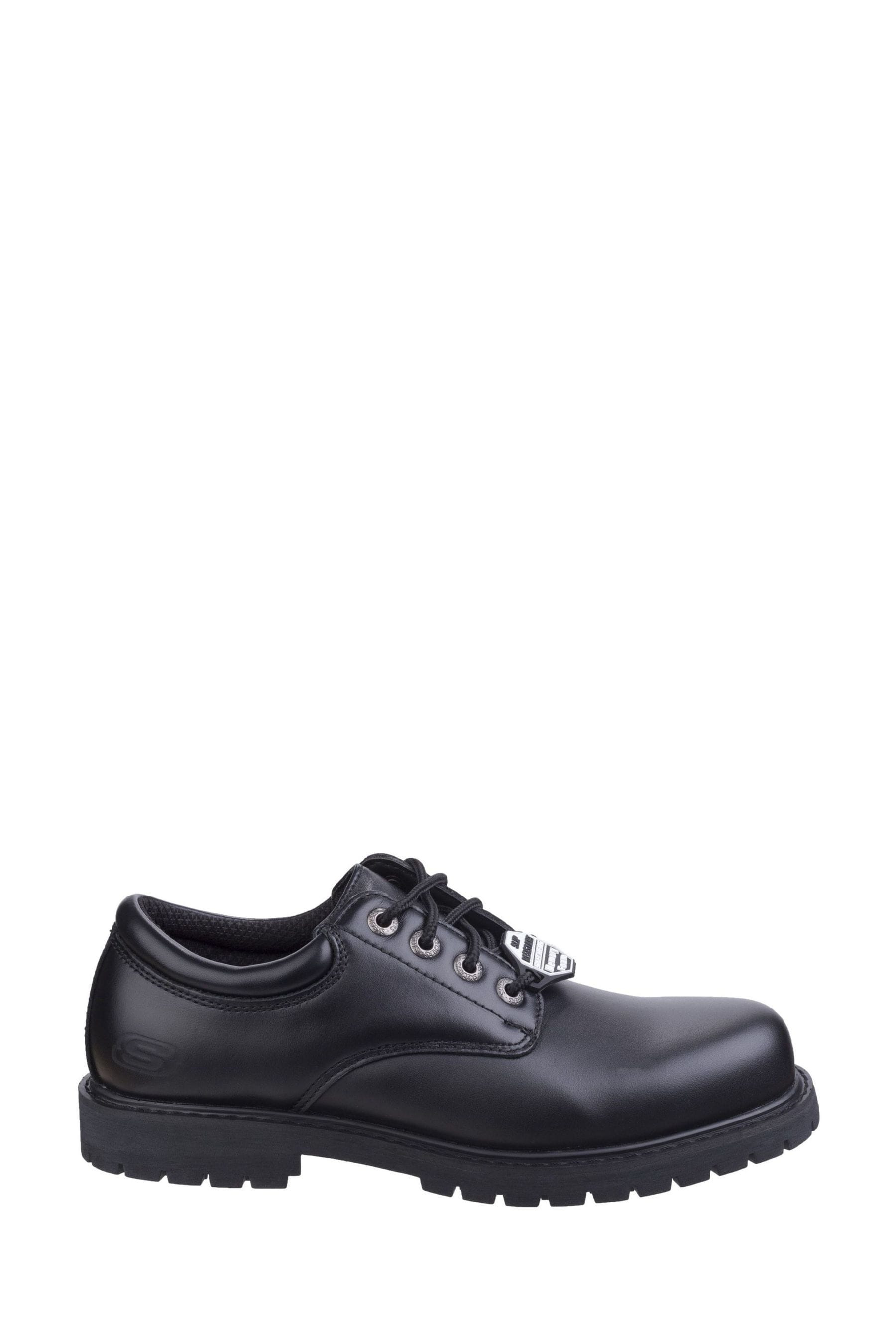 Skechers Black Mens Cottonwood Slip Resistant Work Shoes