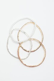 Mood Multi Tonal And Pearl Stretch Bracelets 4 Pack - Image 2 of 4