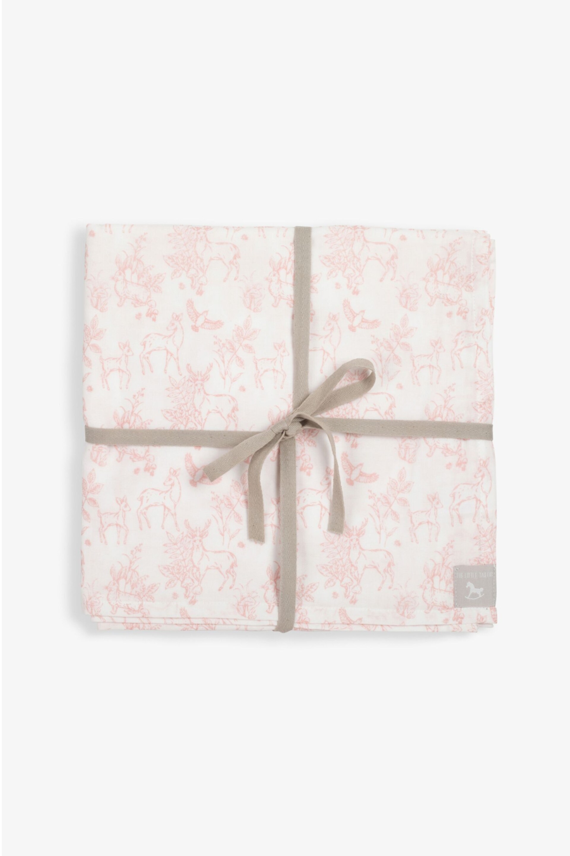 The Little Tailor Pink Baby Muslin Blanket - Image 1 of 3