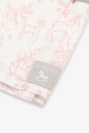 The Little Tailor Pink Baby Easter Bunny Print Muslin Blanket - Image 2 of 3