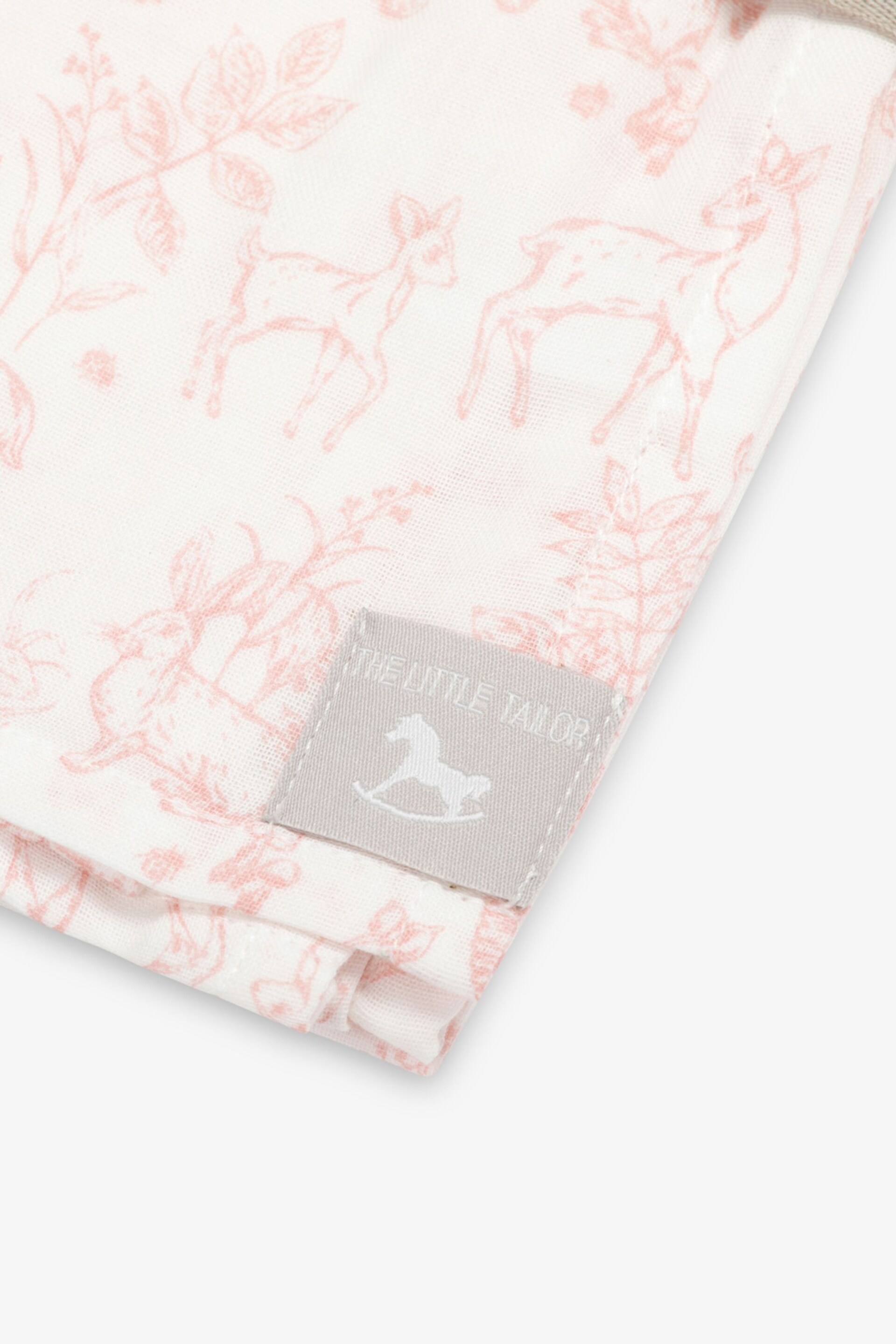 The Little Tailor Pink Baby Muslin Blanket - Image 2 of 3