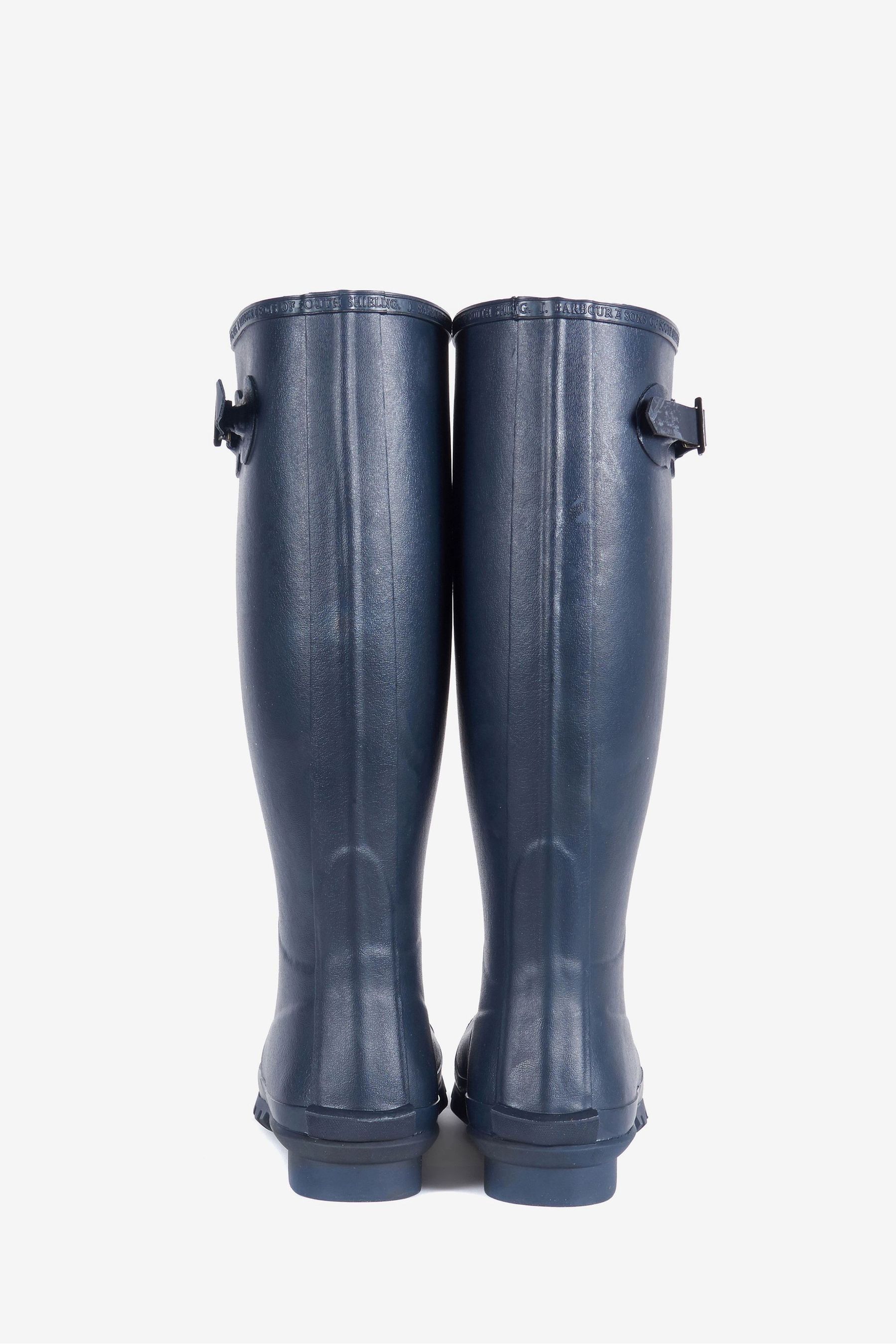 Barbour navy wellies shop