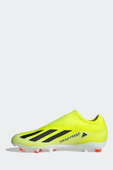 adidas Yellow X Crazyfast League Laceless Firm Ground Boots