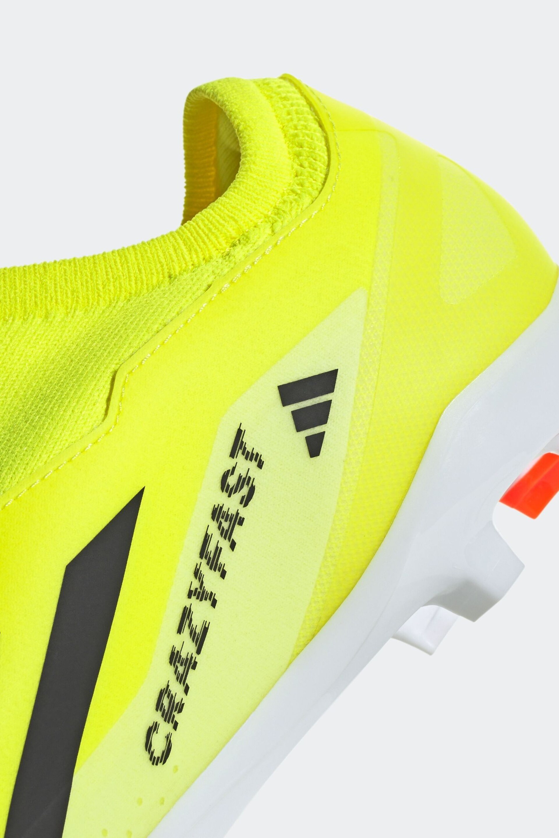 adidas Yellow X Crazyfast League Laceless Firm Ground Boots - Image 9 of 11