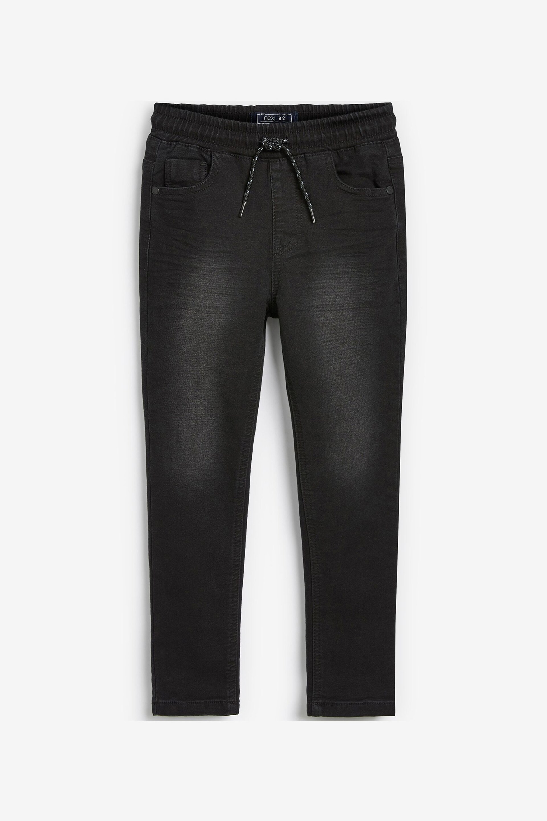 Black Skinny Fit Stretch Elasticated Waist Jeans (3-16yrs) - Image 1 of 3
