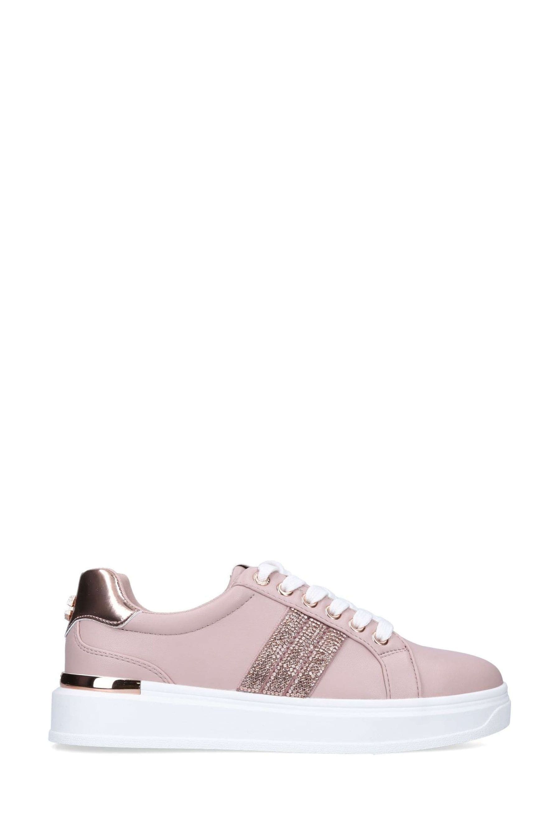 Rose gold carvela trainers top