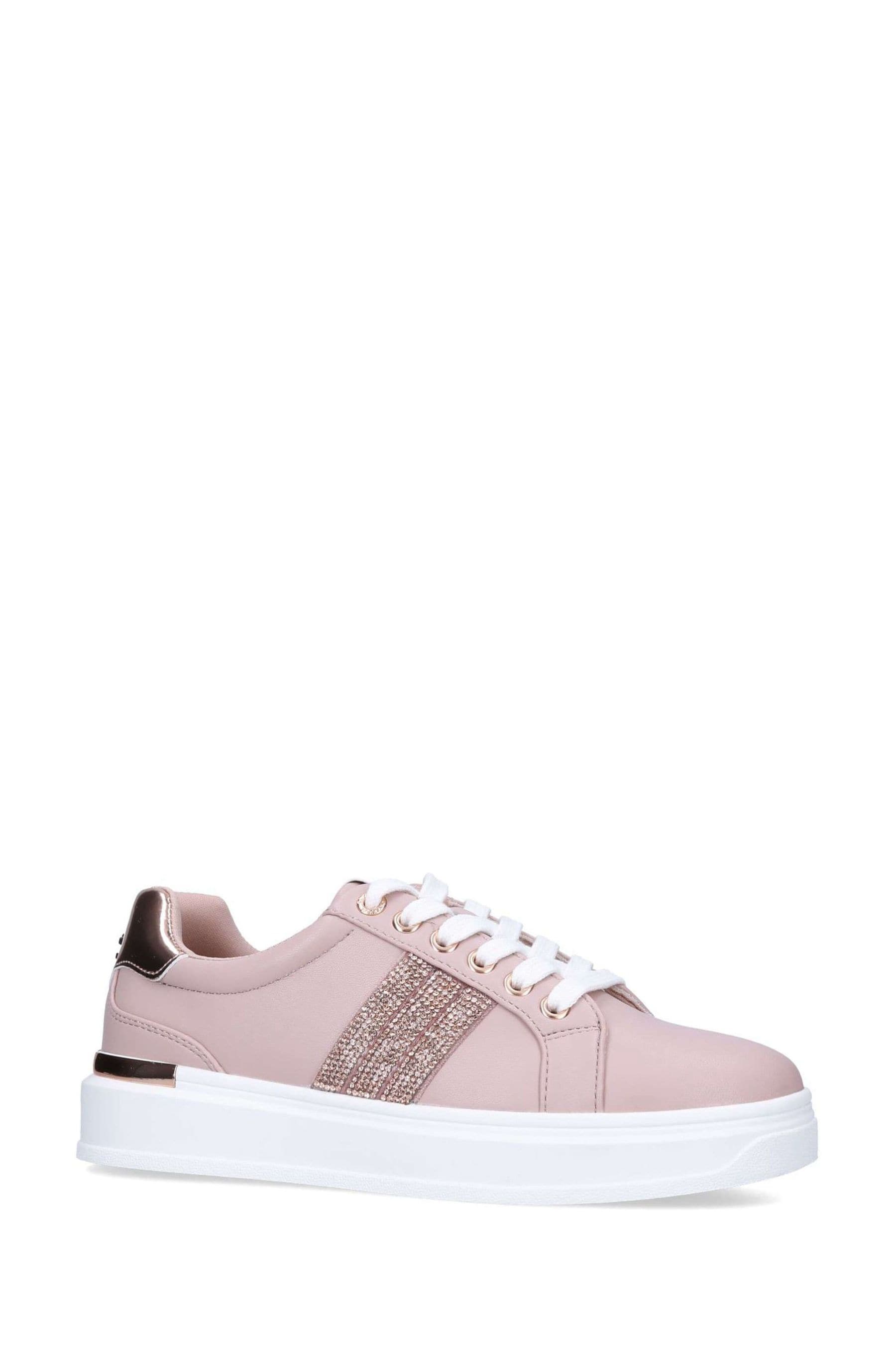 Pink carvela trainers sale