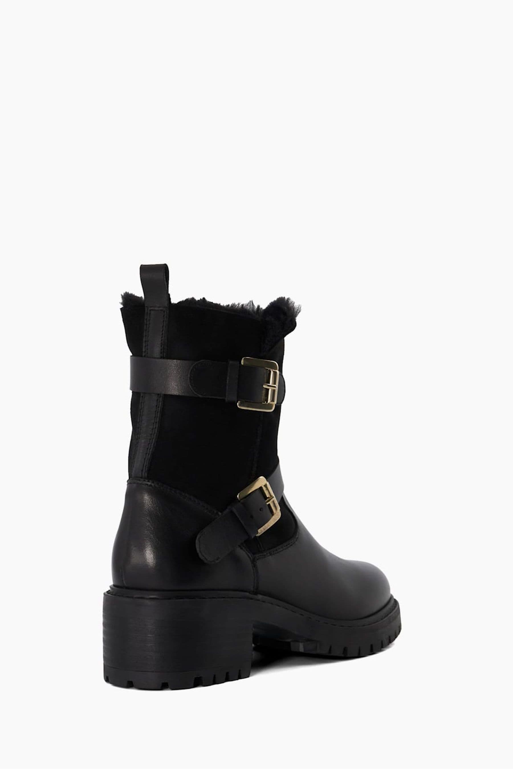 Fur lined moto boots discount
