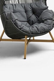 Black Helsinki Garden Single Egg Chair - Image 6 of 9
