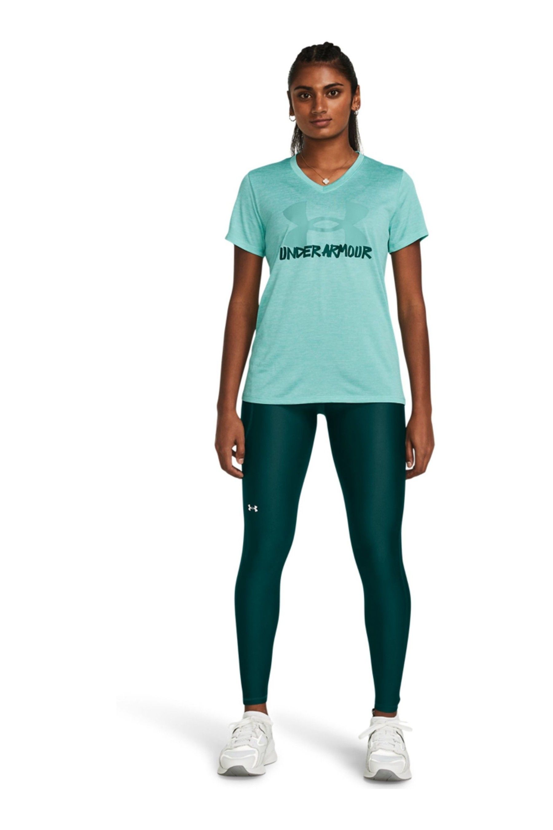 Kaufe Sie Grun Under Armour Tech Lange Leggings mit rutschfestem Bund bei Next Deutschland