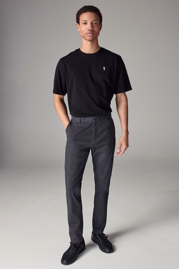 Charcoal Grey Stretch Skinny Fit Chino Trousers