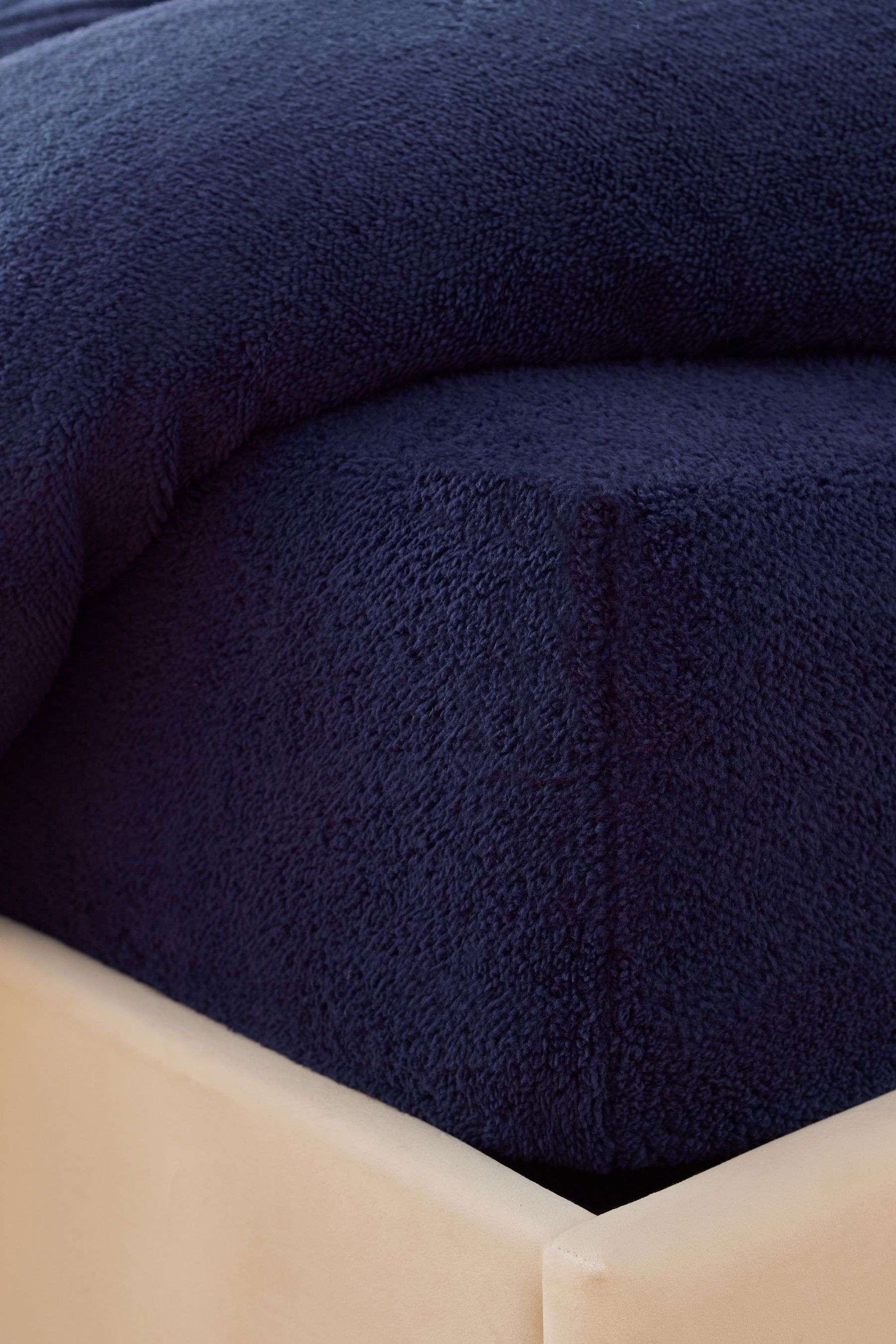 Buy Navy Blue Soft Teddy Fleece Deep Fitted Sheet from Next Canada
