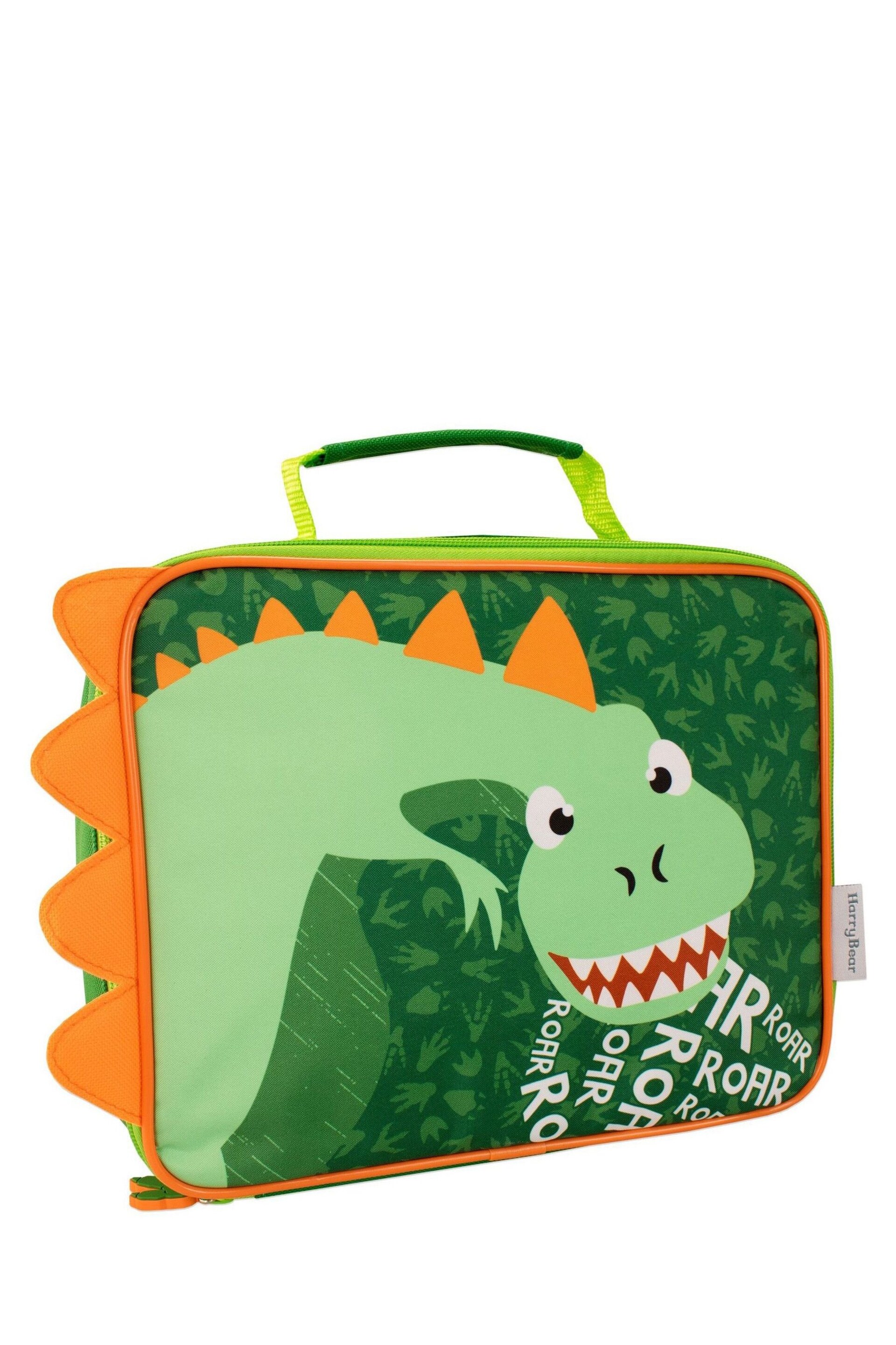 Harry Bear Green Dinosaur Boys Lunch Bag - Image 3 of 5