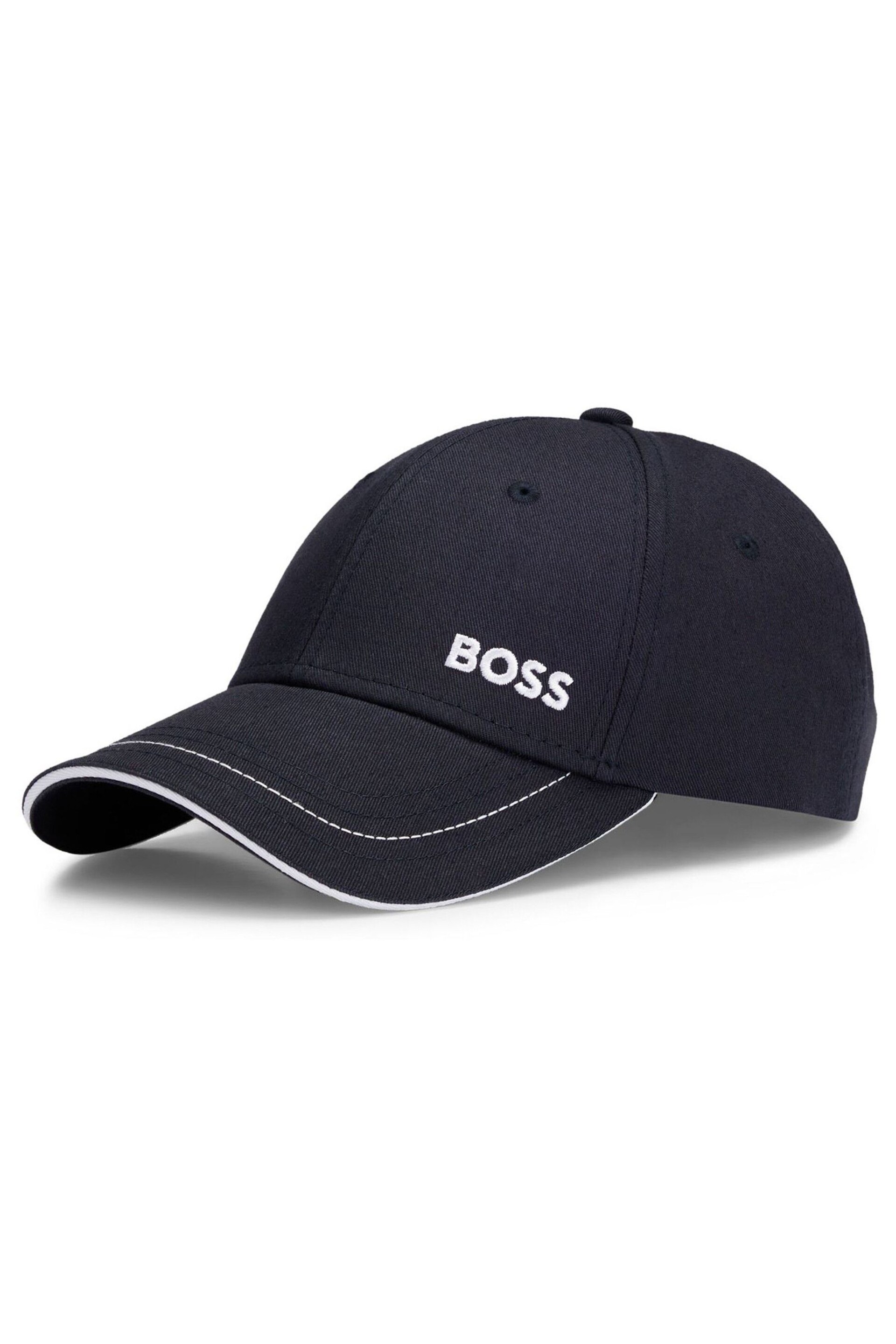 BOSS Blue Printed Logo Cap - Image 3 of 5