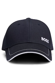 BOSS Blue Printed Logo Cap - Image 5 of 5