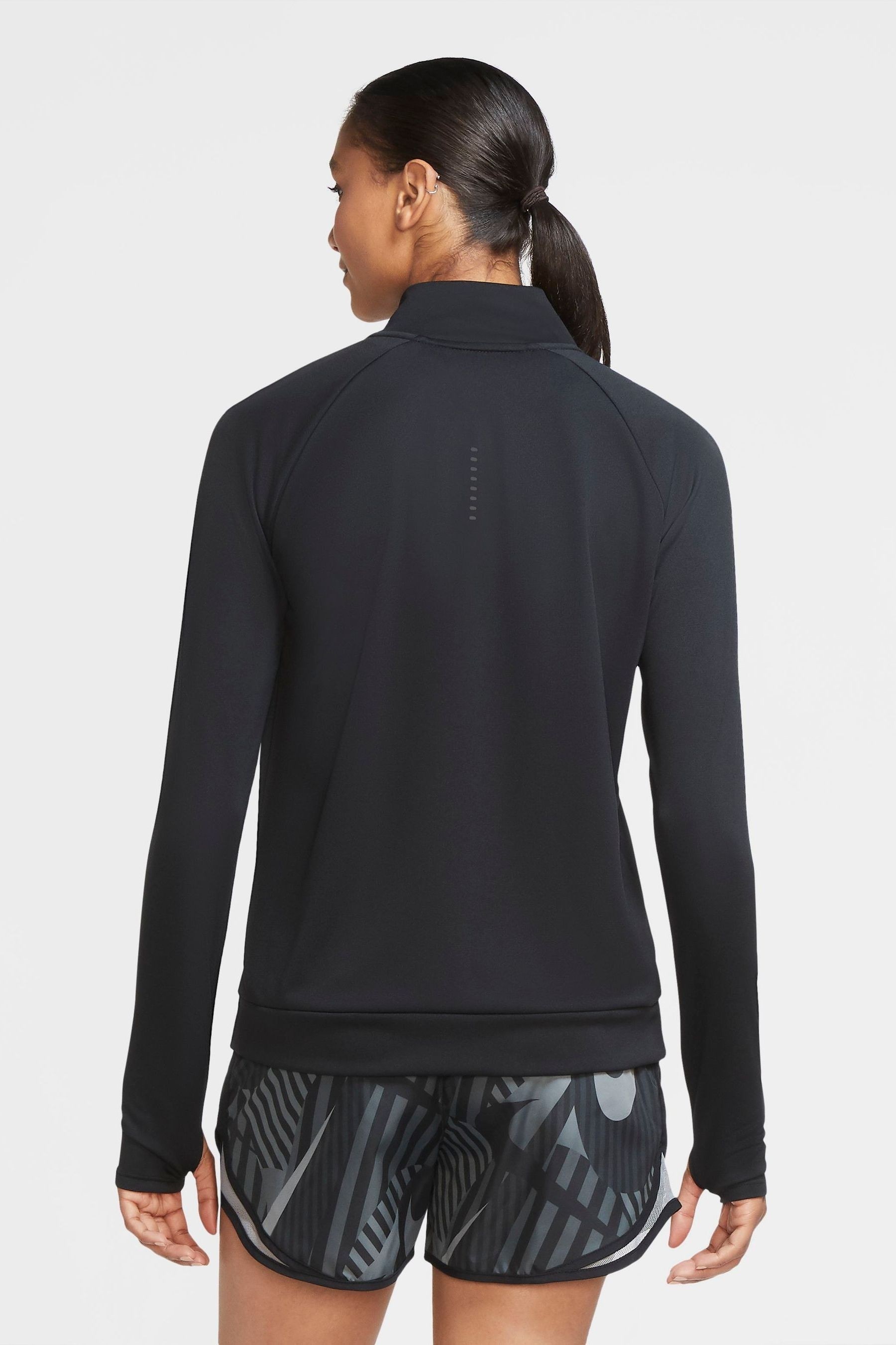 Nike running half zip pacer top in black store