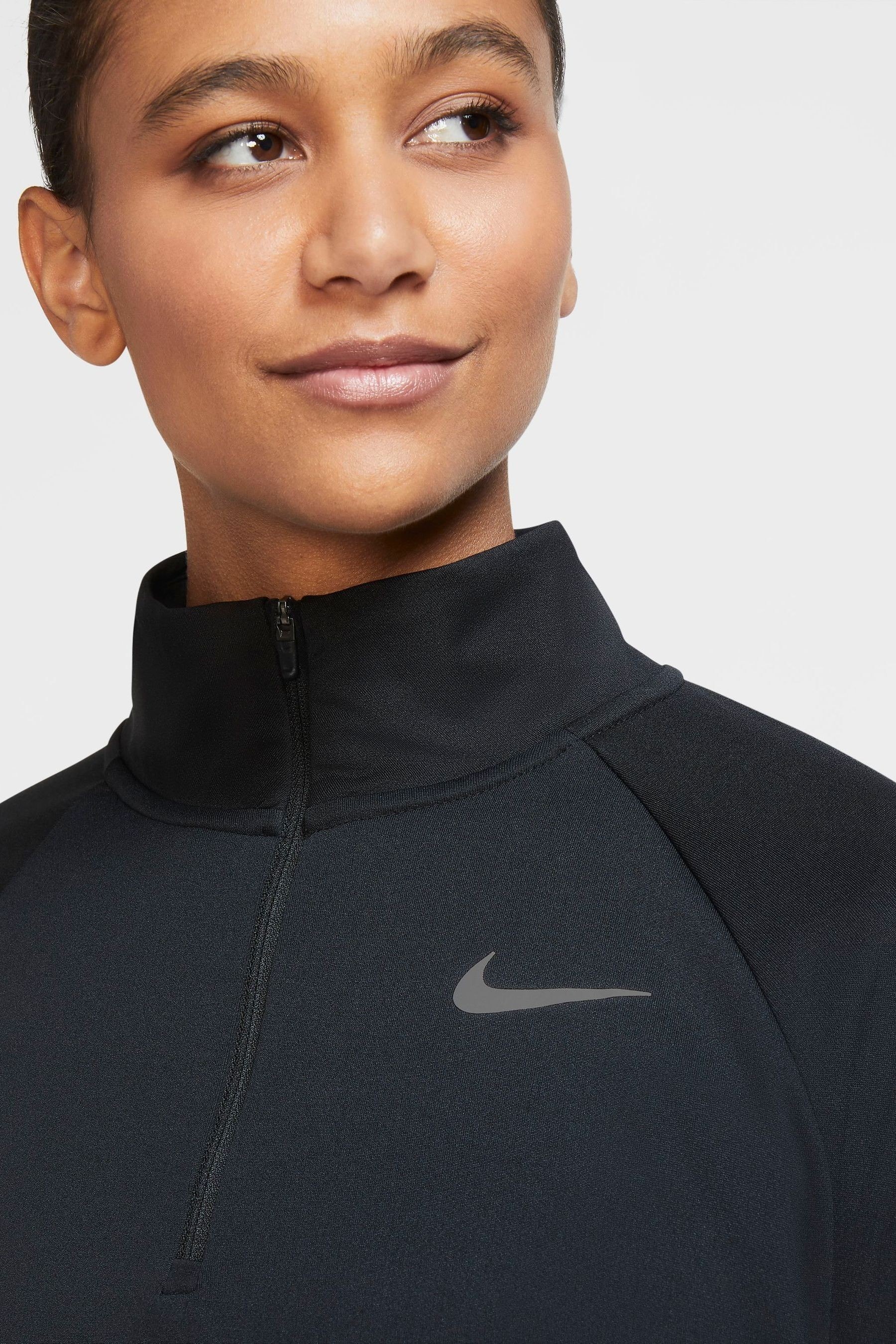 Buy Nike Black Pacer Half Zip Running Top from Next Luxembourg