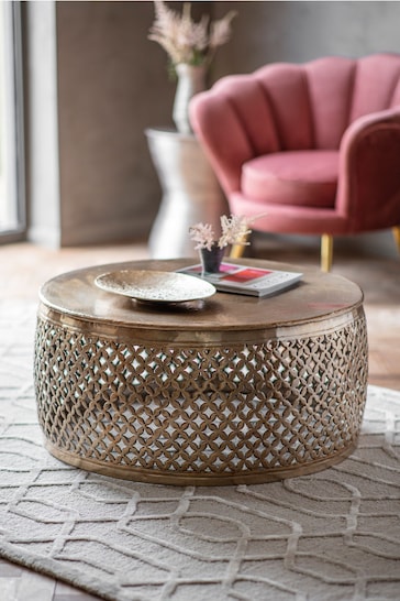 Gallery Home Gold Gold Side Table