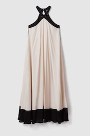 Reiss Neutral/Black Aubree Relaxed Colourblock Maxi Dress - Image 2 of 6