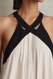 Reiss Neutral/Black Aubree Relaxed Colourblock Maxi Dress - Image 5 of 6