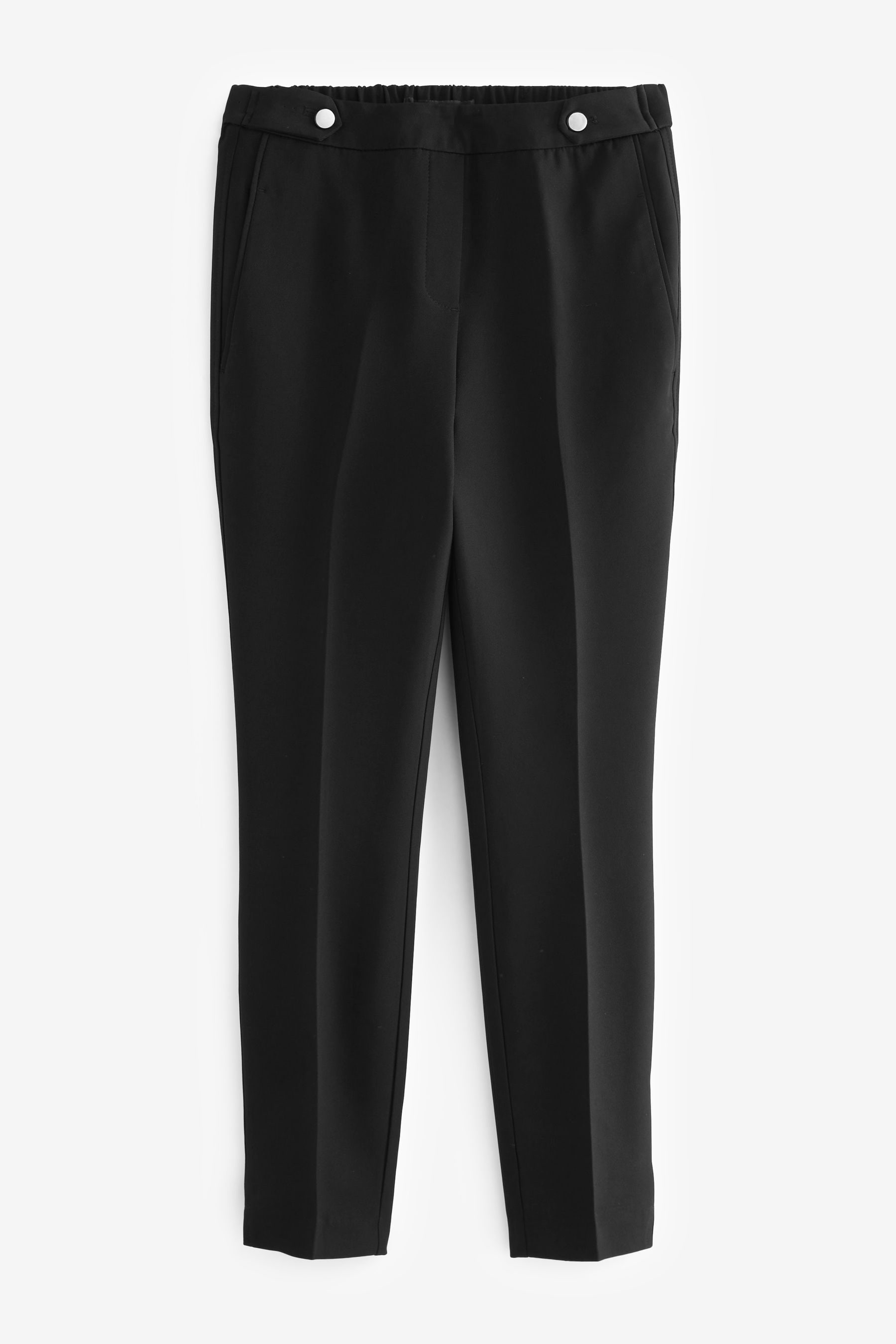 Black sales elastic trousers
