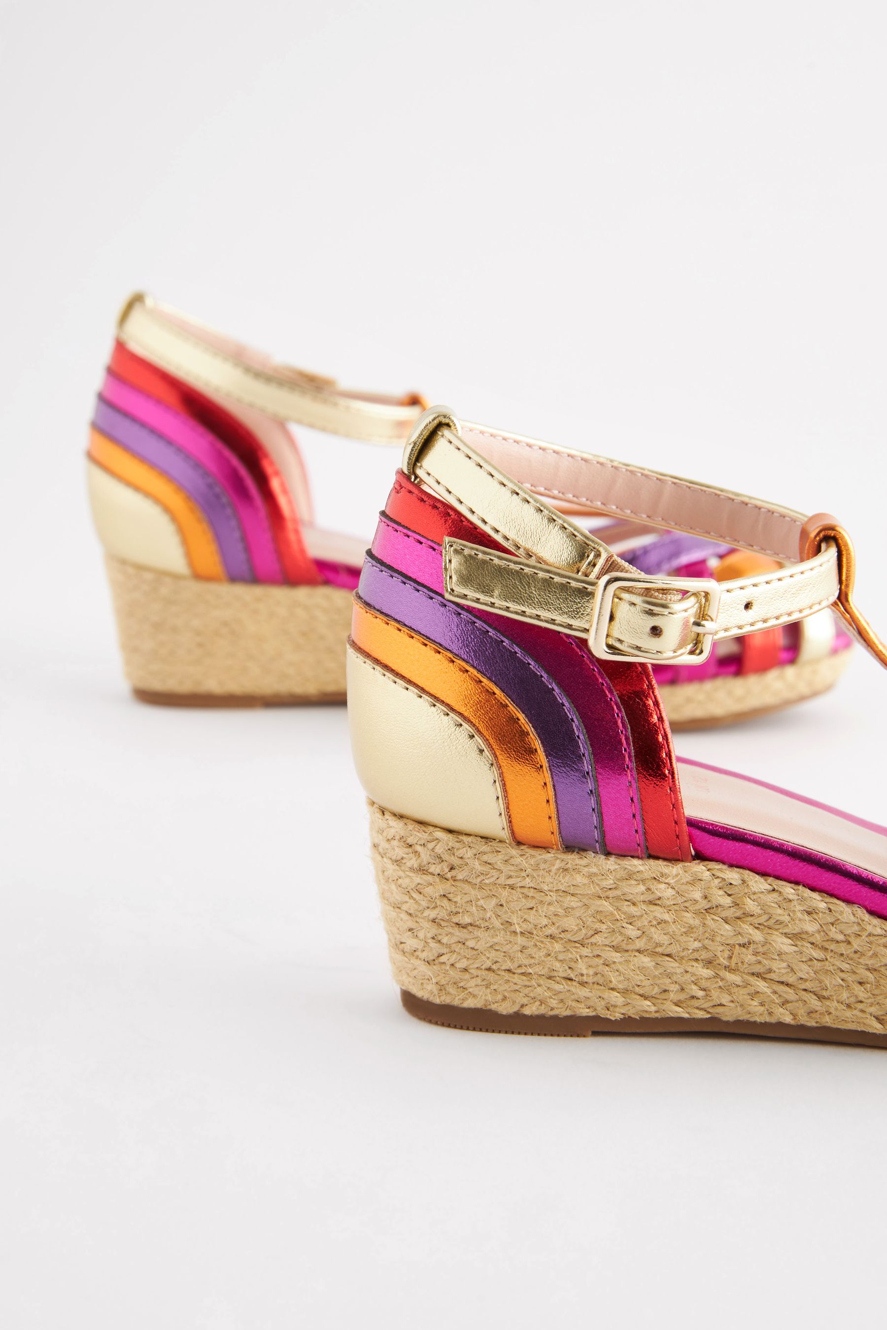 Colourful wedge sandals discount