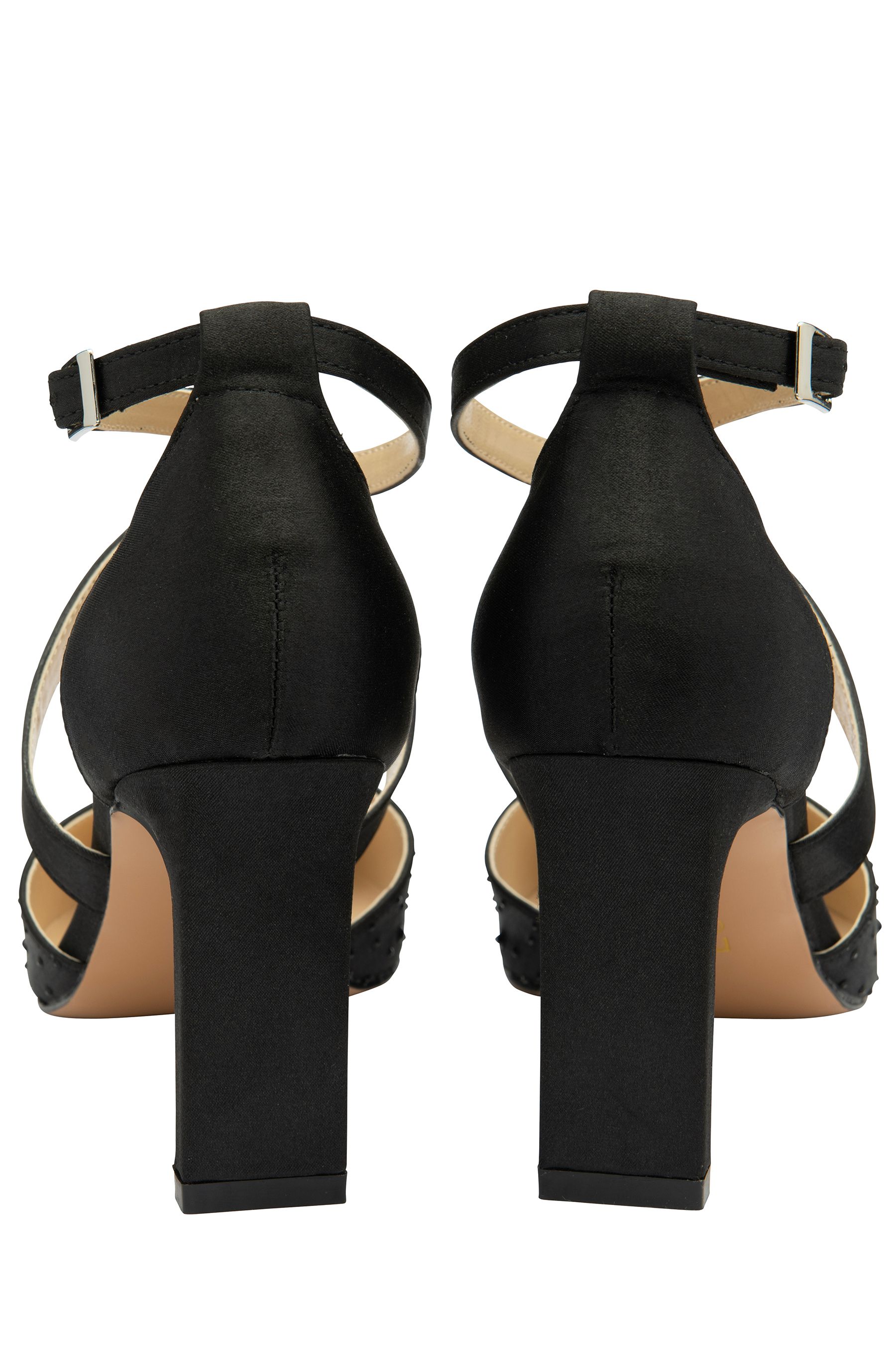Black diamante court shoes sales
