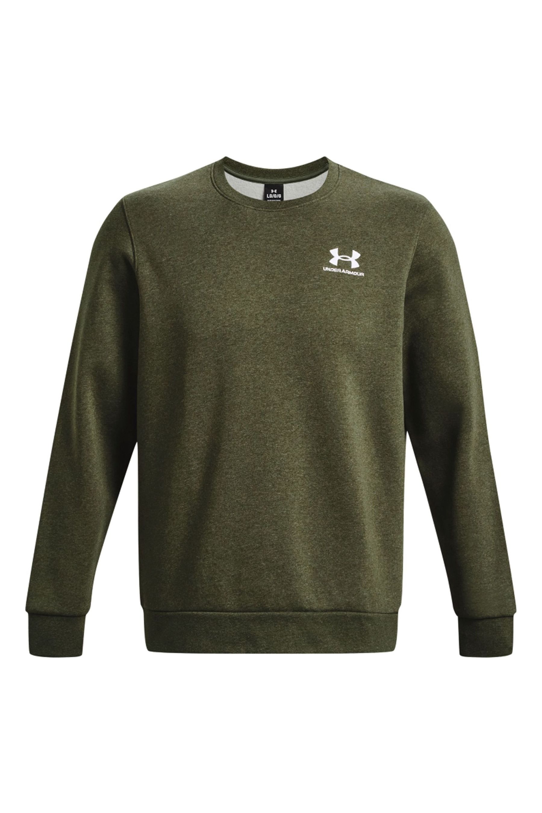 Buy Under Armour Green Essential Fleece Crew Neck Sweat Top from Next Ireland