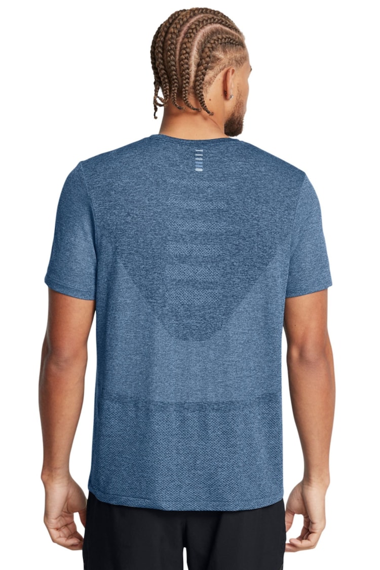 Under Armour Blue Seamless Stride Short Sleeve T-Shirt - Image 2 of 4