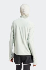 adidas Green Performance Own The Run Half-Zip Sweat Shirt - Image 2 of 5