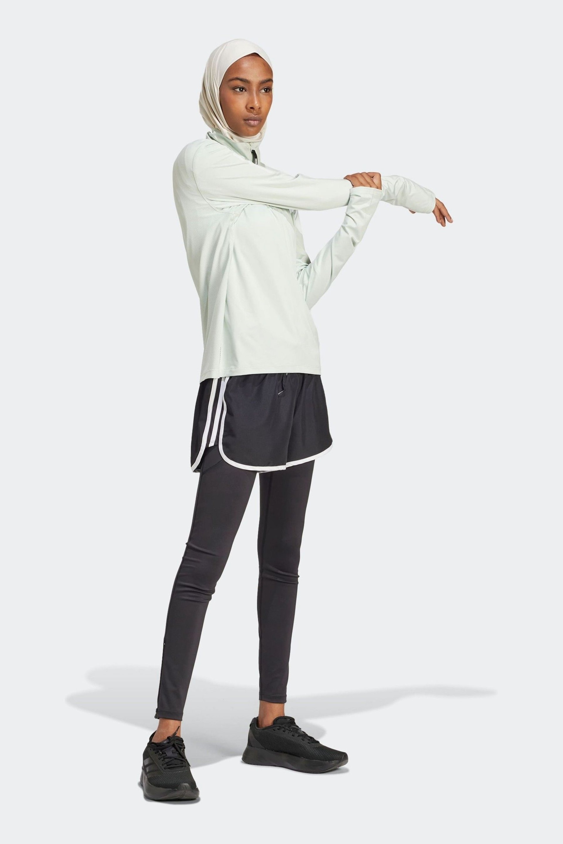 adidas Green Performance Own The Run Half-Zip Sweat Shirt - Image 3 of 5