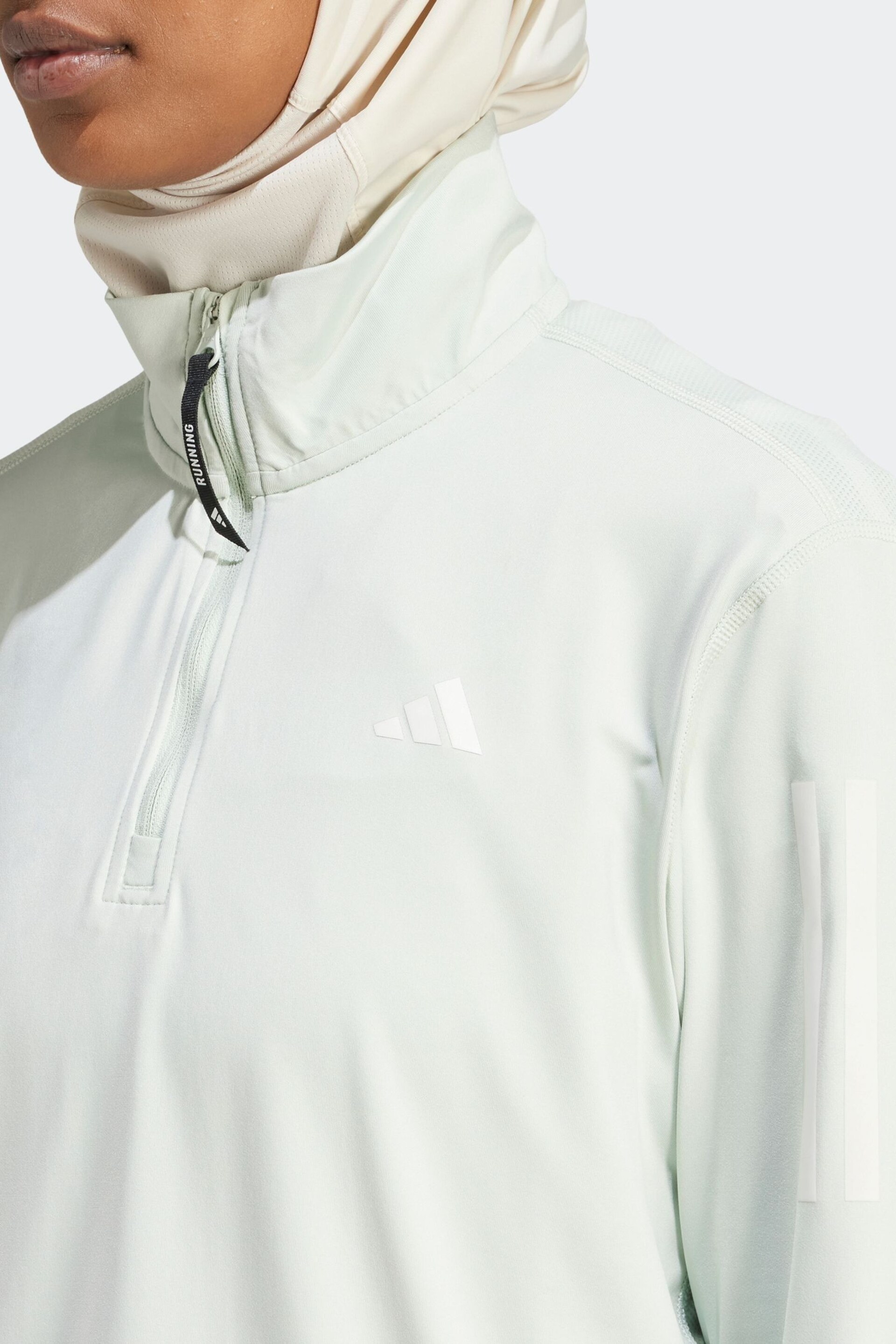 adidas Green Performance Own The Run Half-Zip Sweat Shirt - Image 4 of 5