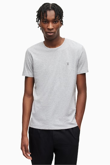 AllSaints White/Black/Grey Tonic Crew T-Shirts 3 Pack