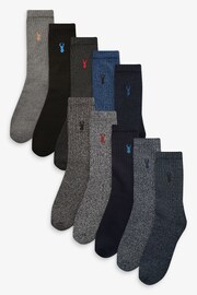 Blue 10 Pack Heavyweight Socks - Image 1 of 11