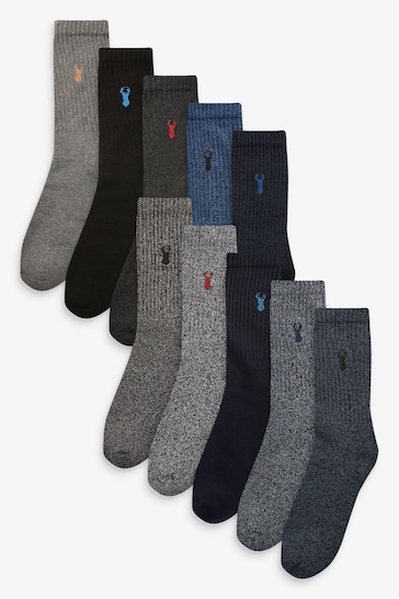 Blue 10 Pack Heavyweight Socks