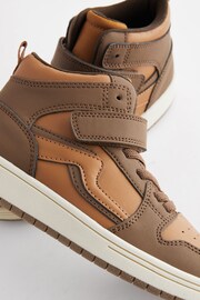 Brown Elastic Lace High Top Trainers - Image 3 of 5