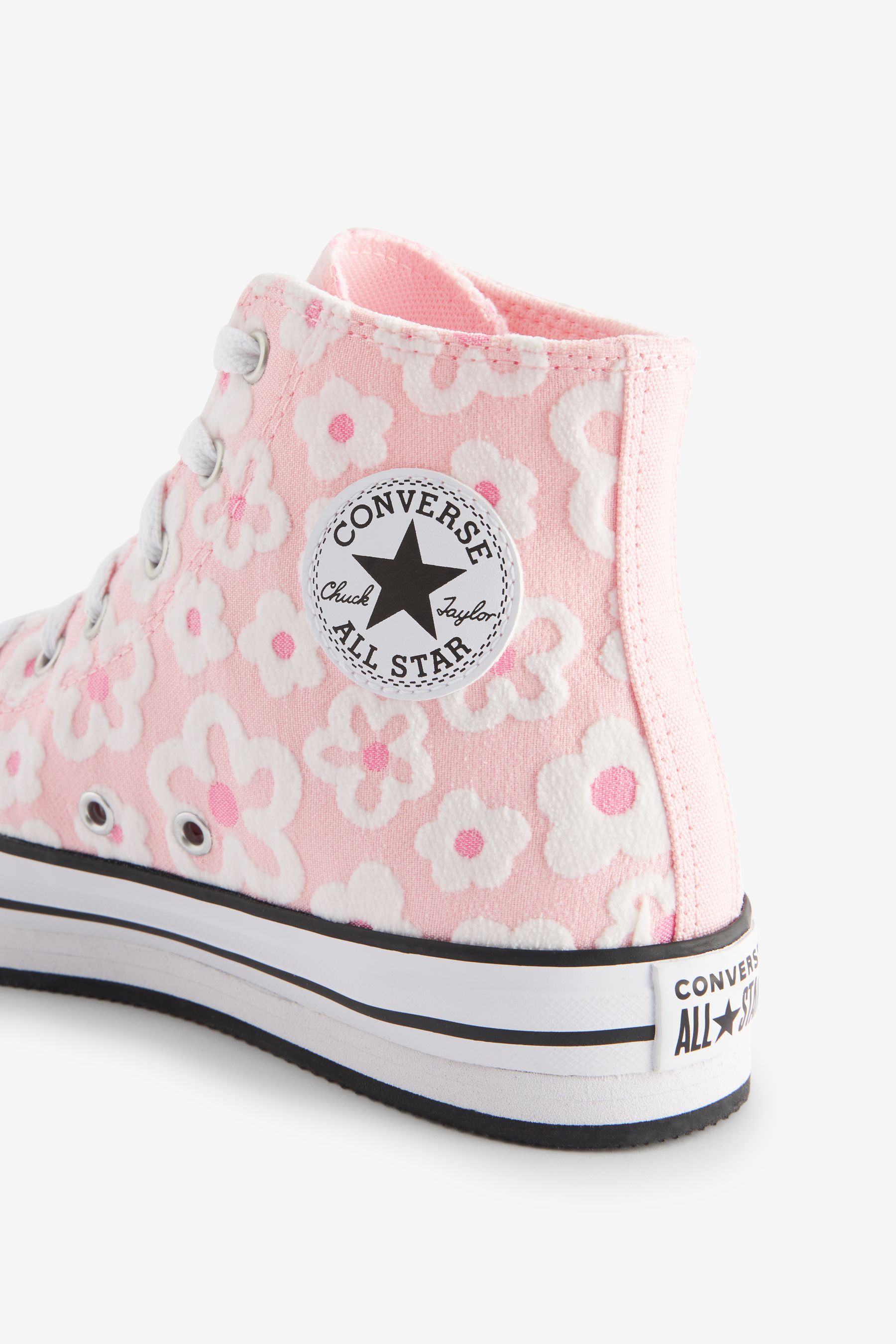 Buy Converse Pink Floral Textured Eva Lift Youth Trainers from the Next UK online shop