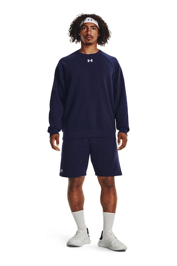 Under Armour Blue UA Rival Sportstyle Crew Sweat Top