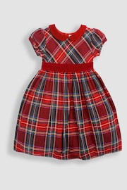 JoJo Maman Bébé Classic Red Tartan Party Dress - Image 1 of 6