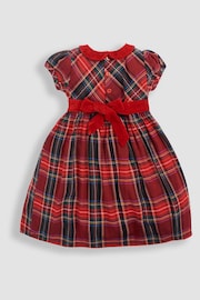 JoJo Maman Bébé Classic Red Tartan Party Dress - Image 2 of 6