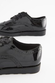 Black Patent Standard Fit (F) School Lace Brogues - Image 4 of 5