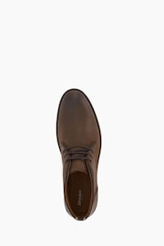 Dune London Brown Cashed Chukka Boots - Image 6 of 6