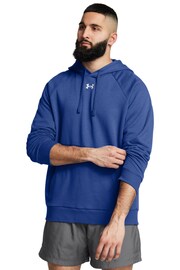 Under Armour Blue Rival Fleece Hoodie - Image 1 of 5