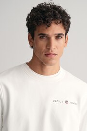 GANT Printed Graphic Crew Neck Sweatshirt - Image 3 of 5