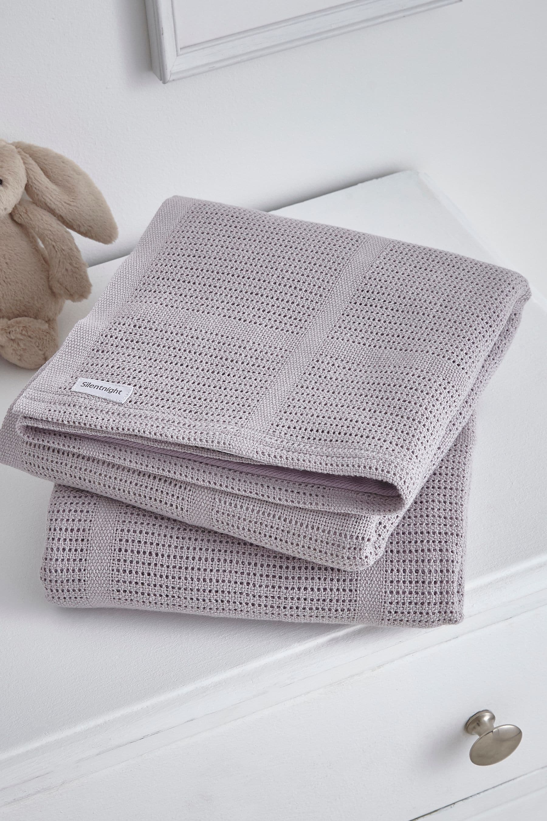 Buy Silentnight 2 Pack Grey Safe Nights Traditional Cellular 100 Cotton Blankets from the Next UK online shop