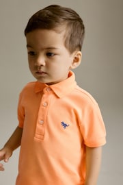 Orange Short Sleeve Polo and Shorts Set (3mths-7yrs) - Image 2 of 7