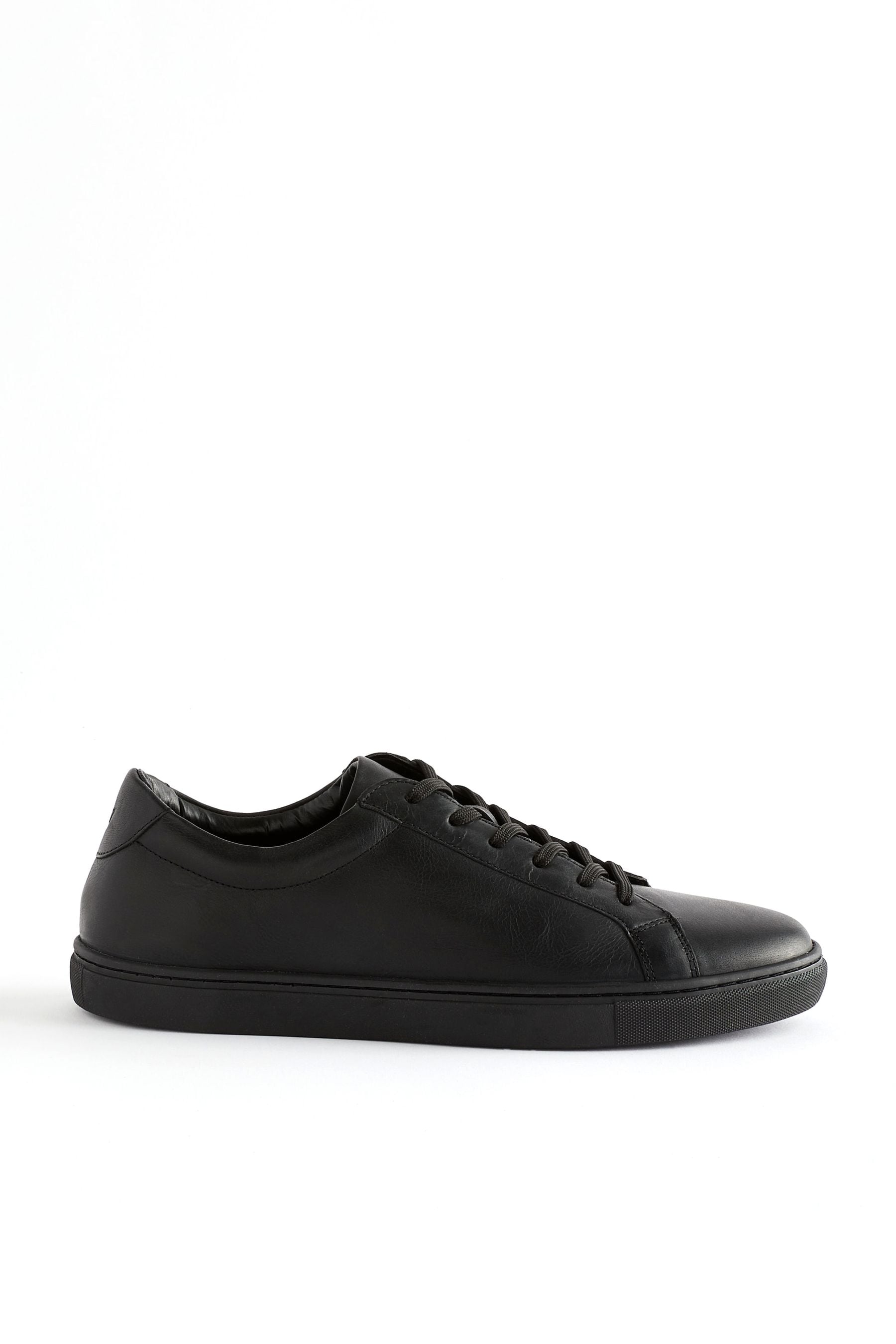 Buy Black Leather Trainers from Next Canada