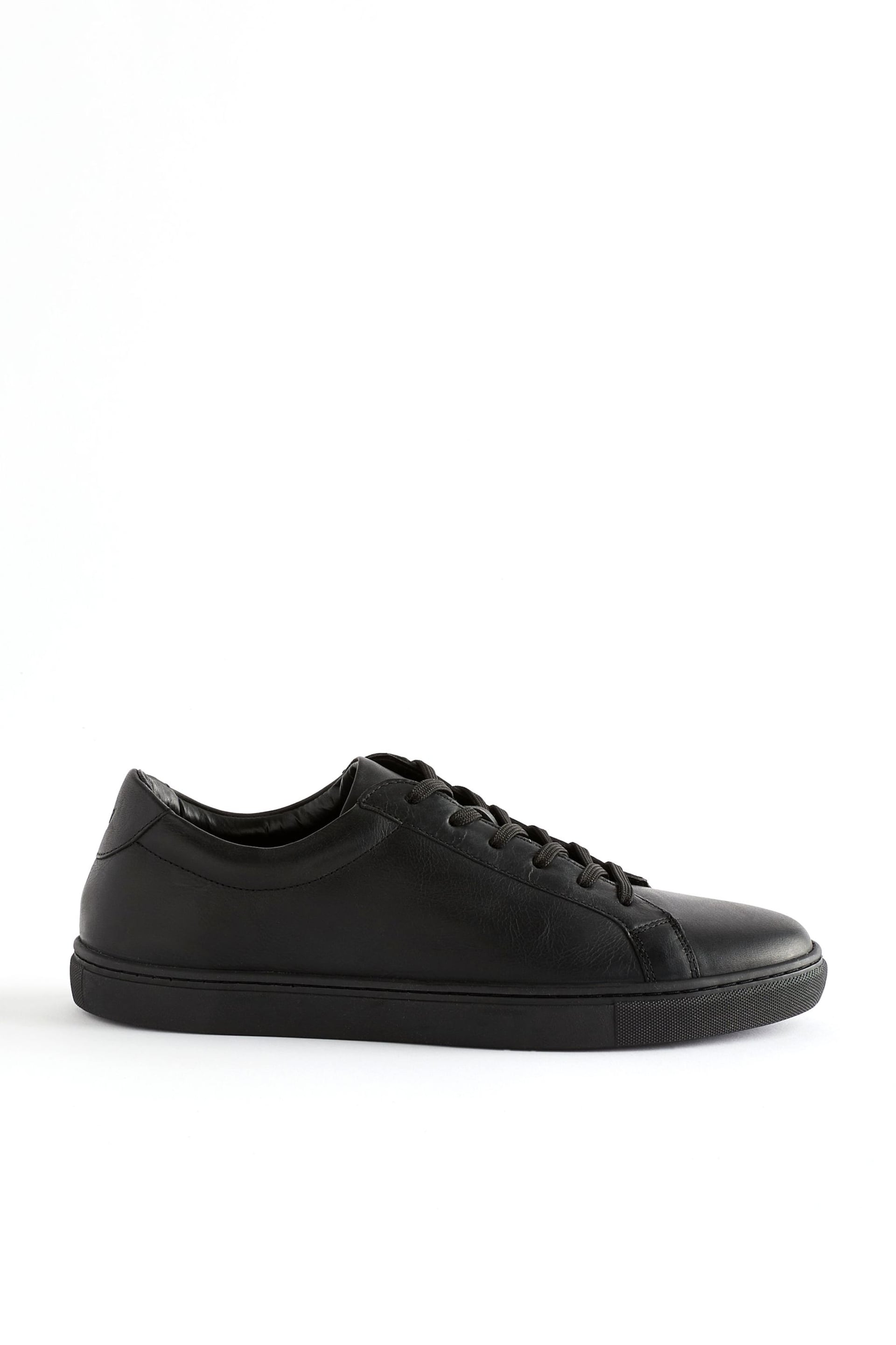 Black Leather Trainers - Image 3 of 5